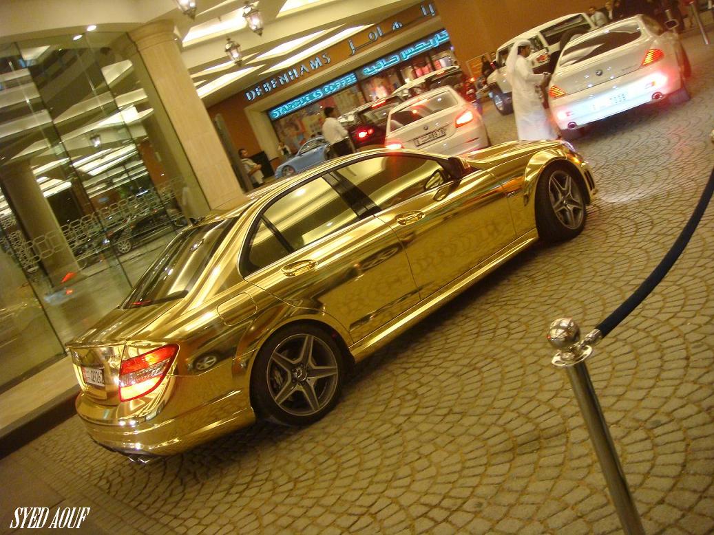 Mercedes C63 in Dubai Gold Photo Gallery