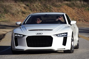 Audi Quattro Concept front 3/4 driving view