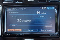 2013 Nissan Leaf mileage info display