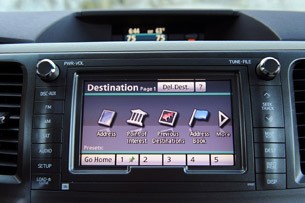 2011 Toyota Sienna navigation menu