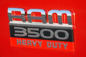 2010 Ram 3500 Laramie Mega Cab badge