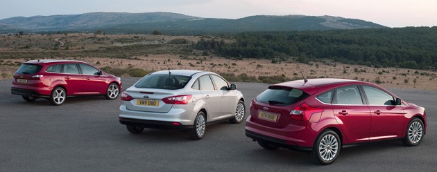 2012 Ford Focus lineup, rear view
