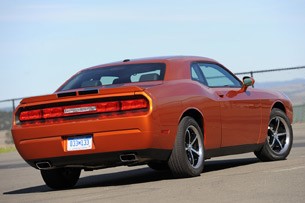 2011 Dodge Challenger SE V6 rear 3/4 view