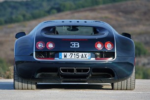 2011 Bugatti Veyron Super Sport rear view