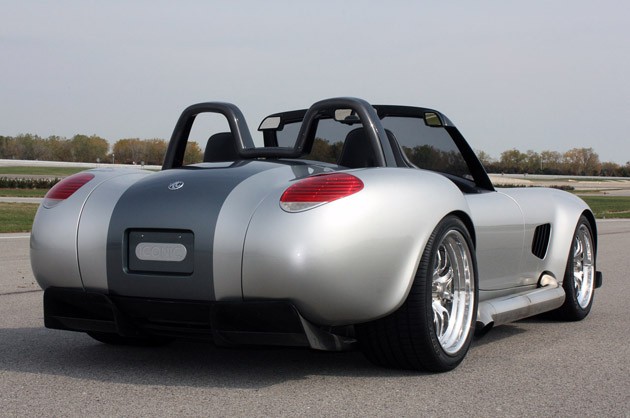 2012 Iconic AC Roadster rear 3/4 view
