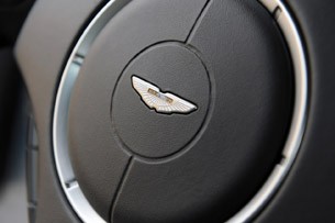 2011 Aston Martin V12 Vantage steering wheel detail