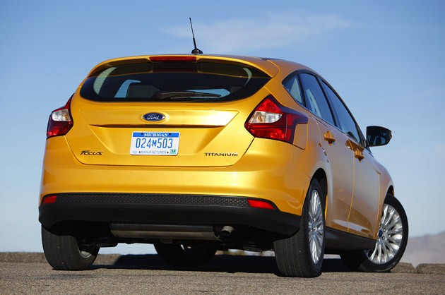 2012 Ford Focus rear 3/4 view