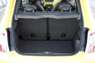2012 Fiat 500 rear cargo area