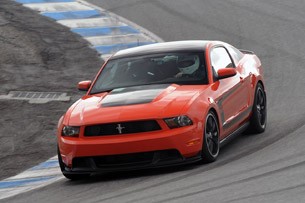 2012 Ford Mustang Boss 302 on track