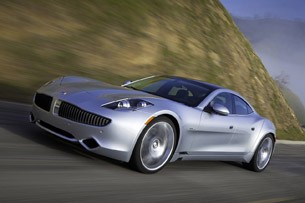 2012 Fisker Karma front 3/4 driving view