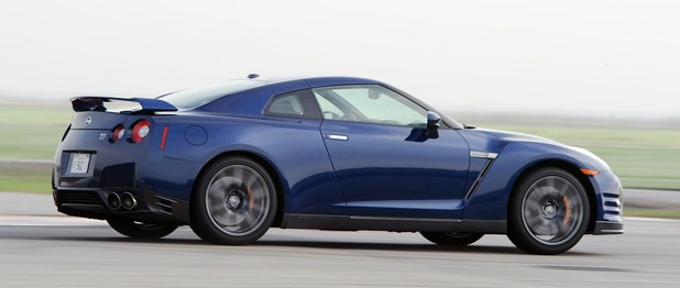 2012 Nissan GT-R driving on track