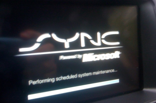 Ford Sync reboot screen