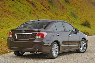 2012 Subaru Impreza rear 3/4 view