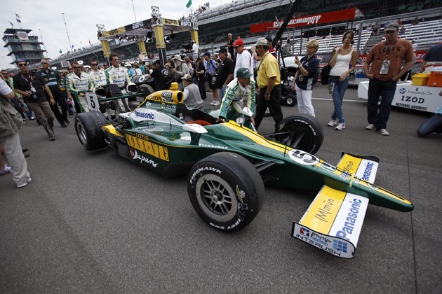 Takuma Sato's car,  pre-race at Indy