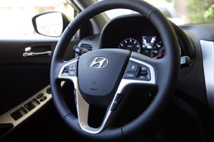 2012 Hyundai Accent Five-Door steering wheel