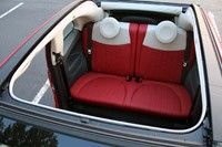 2012 Fiat 500C rear seats