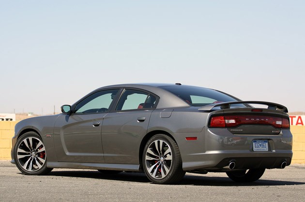 2012 Dodge Charger SRT8 rear 3/4 view