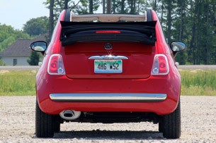 2012 Fiat 500C rear view