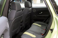 2012 Range Rover Evoque rear seats