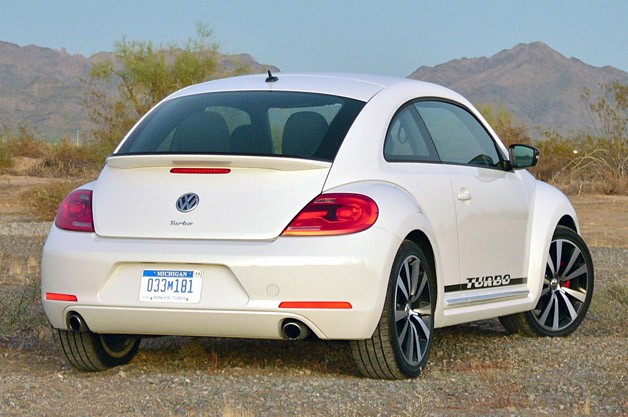 2012 Volkswagen Beetle Turbo rear 3/4 view