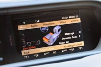 2012 Mercedes-Benz S63 AMG dynamic seat control display