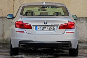 2012 BMW M550d xDrive rear view