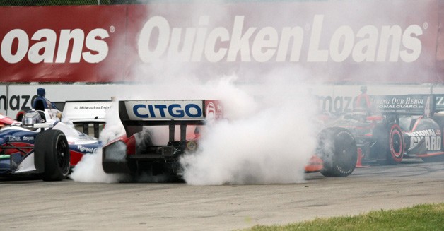 Crash at the 2012 Detroit Belle Isle Grand Prix