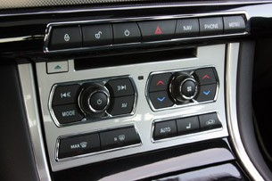2012 Jaguar XFR climate controls