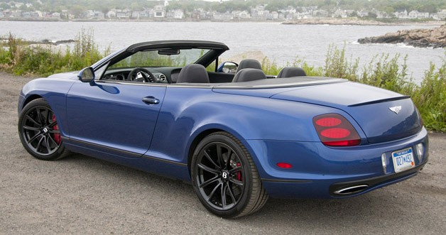 2012 Bentley Continental Supersports Convertible rear 3/4 view