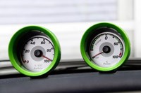 2013 Smart Fortwo Electric Drive auxiliary gauges