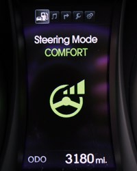 2013 Hyundai Sante Fe Sport steering mode display