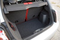2013 Fiat 500 Turbo rear cargo area