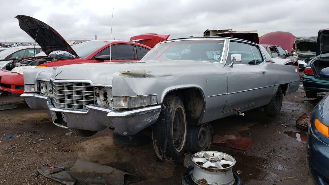 00 - 1969 Cadillac Deville in Colorado wrecking yard - photo by Murilee Martin