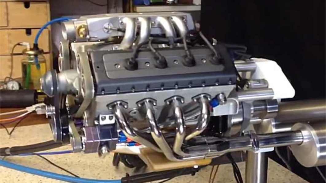 Man Makes Homemade 48cc V8 Engine