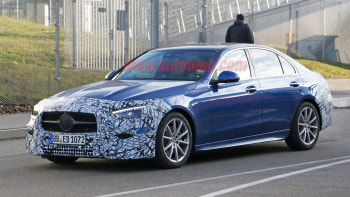 22 Mercedes Benz C Class Spied With Very Little Camouflage Autoblog