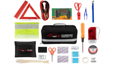 99 Pieces Roadside Emergency Kit Auto Set Car Tool Bag Vehicle Safety Kit US 
