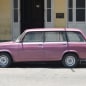 purple station wagon, Havana, Cuba