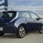 2016 Nissan Leaf blue rear 3/4 static