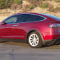 2016 Tesla Model X rear 3/4 view