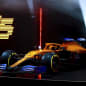 IMAGE DISTRIBUTED FOR MCLAREN - McLaren unveils its 2020 Formula 1 car, the MCL35, at the McLaren Technology Centre on Thursday, Feb. 13, 2020, in Woking, United Kingdom. Press release and full launch media assets available to download at http://www.apmultimedianewsroom.com/multimedia-newsroom/mclaren-reveals-the-mcl35-to-the-world. (Zak Mauger/McLaren via AP Images)