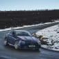 2020 Mercedes-AMG GT 63 S Sedan front corner turn road blue snow