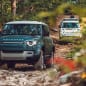 2020 Land Rover Defender blue group off road