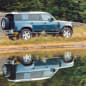 2020 Land Rover Defender blue reflection rear