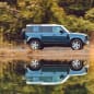 2020 Land Rover Defender blue reflection profile