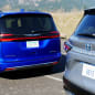 2021 Chrysler Pacifica Hybrid and 2021 Toyota Sienna comparison rear detail