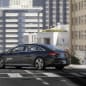 2022 Mercedes EQS 450+ action city corner