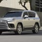 2022 Lexus LX 600 Ultra Luxury with people downtown