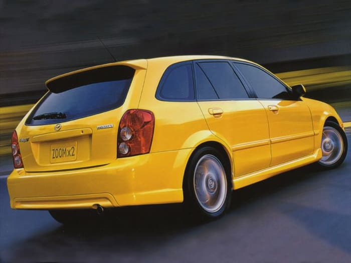 2002 mazda protege hatchback yellow