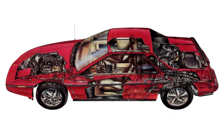 1984 Pontiac Fiero cutaway