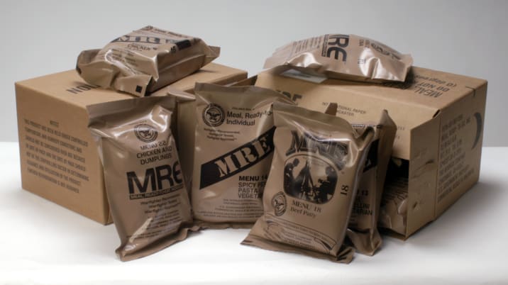 MRE meal bags and cases